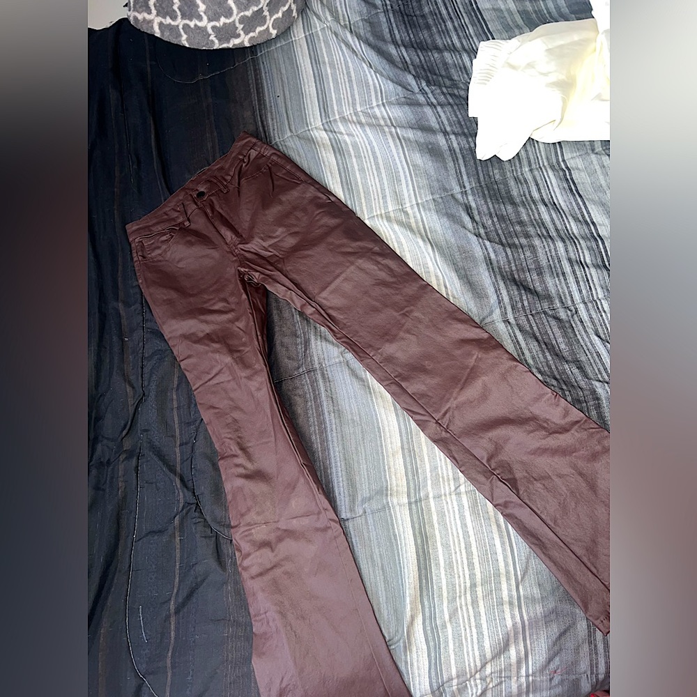 Brown Pleather Pants